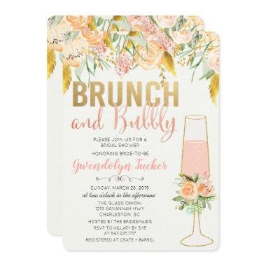 Brunch and Bubbly Bridal Shower Invitations