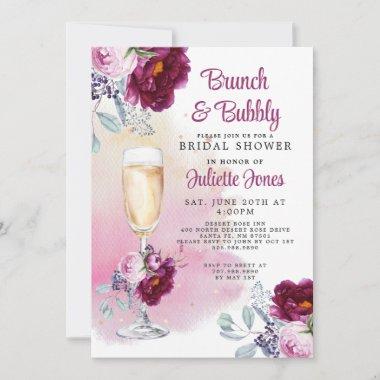 Brunch And bubbly Bridal Shower Invitations