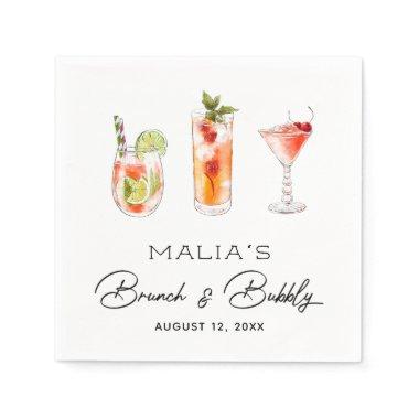 Brunch and Bubbly Bridal Shower Napkin