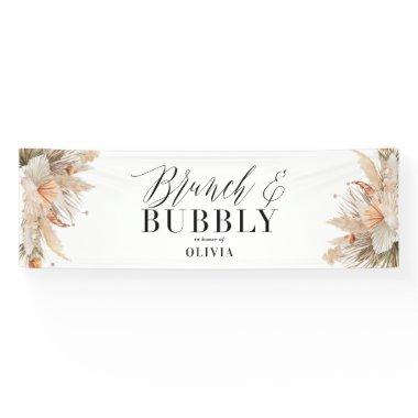 brunch and bubbly Bridal shower pampas grass Banner