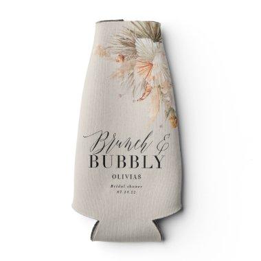 brunch and bubbly Bridal shower pampas grass Bottle Cooler