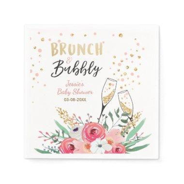 Brunch and Bubbly  Paper Napkins Pink