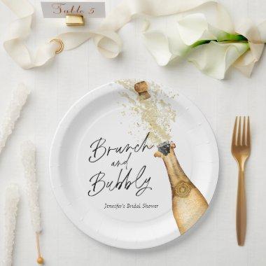 Brunch and Bubbly Bridal Shower Paper Plates