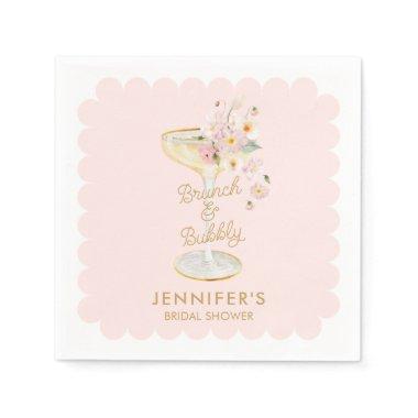 Brunch and Bubbly Bridal Shower Personalized Napkins