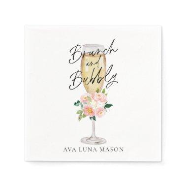 Brunch and Bubbly  Personalized Napkins