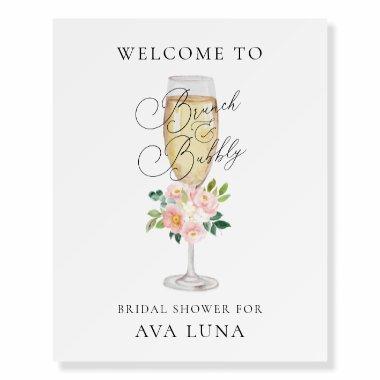 Brunch and Bubbly Bridal Shower Welcome Sign