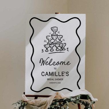 Brunch and Bubbly Bridal Shower Welcome Sign
