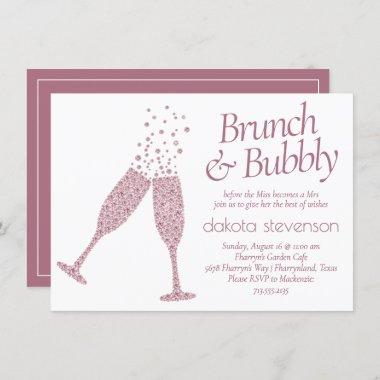 Brunch and Bubbly | Cassis Purple Pink Champagne Invitations