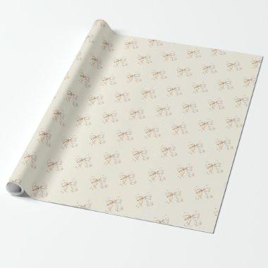 Brunch and Bubbly Champagne Bow  Wrapping Paper