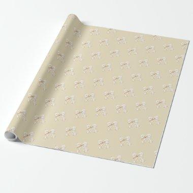 Brunch and Bubbly Champagne Bow  Wrapping Paper