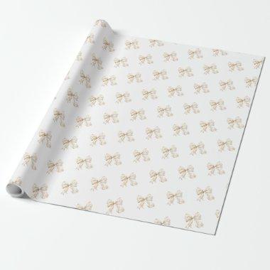 Brunch and Bubbly Champagne Bow  Wrapping Paper