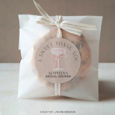 Brunch and Bubbly Champagne  Favors Classic Round Sticker