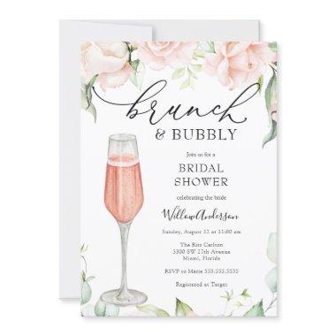 Brunch and Bubbly Champagne Bridal Shower Invitations