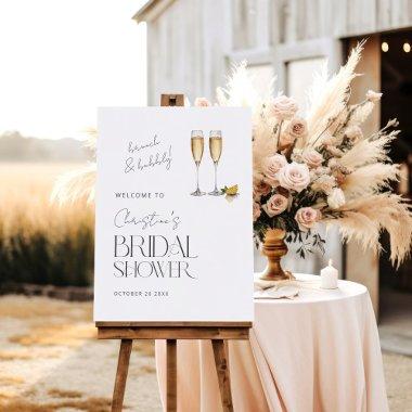 Brunch And Bubbly Champagne  Welcome Foam Board