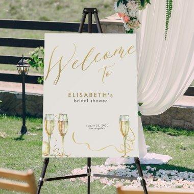 Brunch and bubbly champagne  welcome foam board