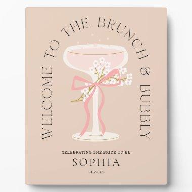 Brunch and Bubbly Champagne  Welcome Plaque