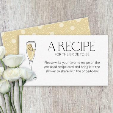 Brunch and Bubbly Champagne Recipe for the bride Enclosure Invitations