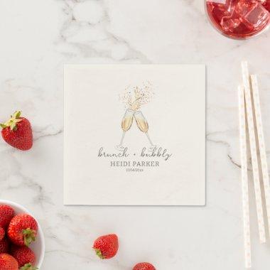 Brunch and Bubbly Champagne Toast  Napkins