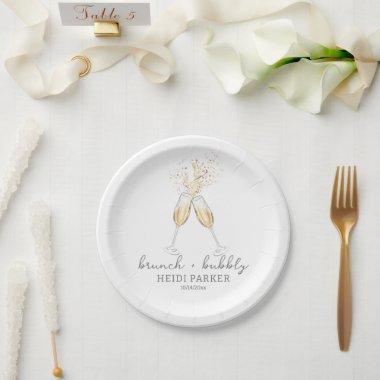 Brunch and Bubbly Champagne Toast  Paper Plates