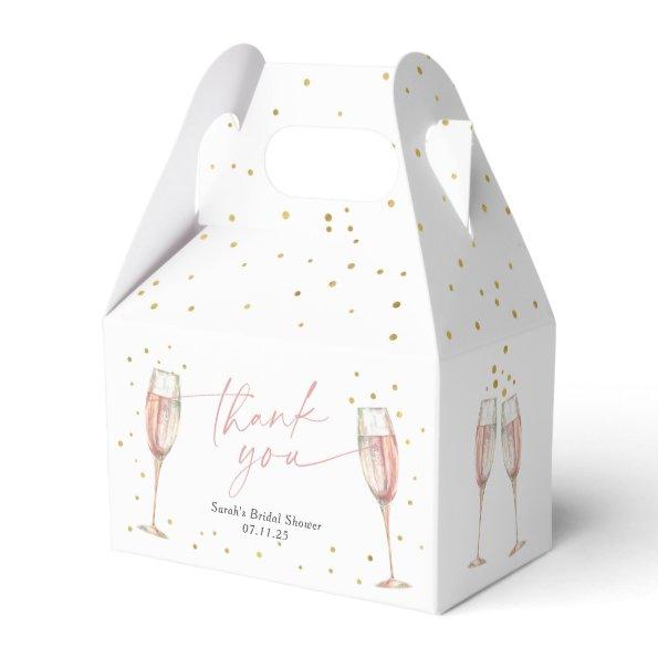 Brunch and bubbly chic bridal shower favor box