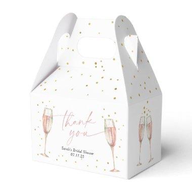 Brunch and bubbly chic  favor boxes