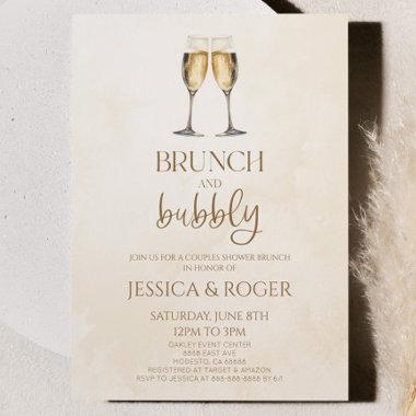 Brunch and Bubbly Couples Wedding Shower Brunch Invitations