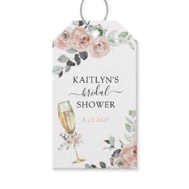 Brunch and Bubbly Floral Bridal Shower Gift Tags
