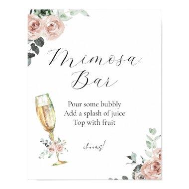 Brunch and Bubbly Floral Mimosa Bar Sign