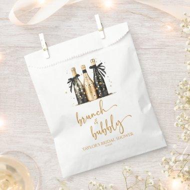 Brunch and Bubbly Gold Champagne Bridal Shower Favor Bag