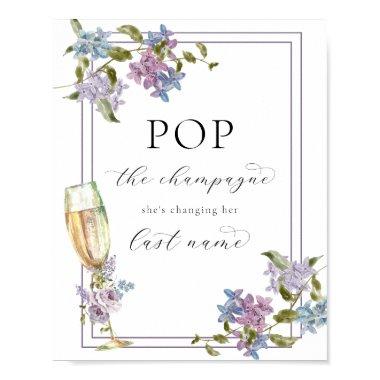 Brunch and Bubbly Lavender and Lilac Bridal Shower Poster