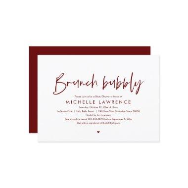 Brunch and Bubbly, Modern Casual Bridal Shower Invitations