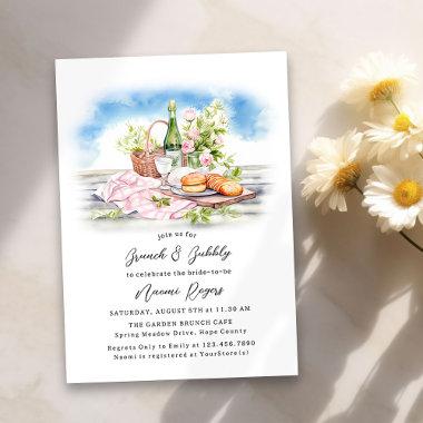 Brunch and Bubbly Summer Country Bridal Shower Invitations