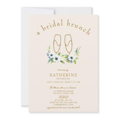 Brunch Bubbly Anemone Gold Floral