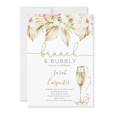 Brunch & Bubbly Boho Bridal Shower Invitations