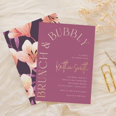 Brunch & Bubbly Bold Floral Arch  Foil