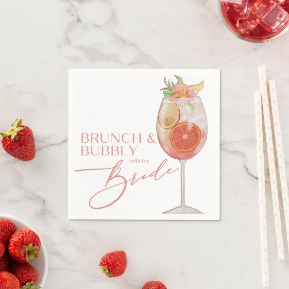 Brunch & Bubbly Bridal Shower Cocktail Napkin