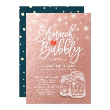 Brunch & Bubbly  Mason Jars Rose Gold