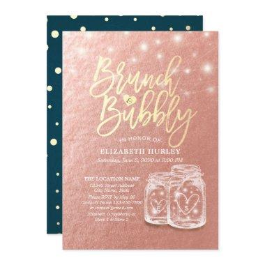 Brunch & Bubbly  Mason Jars Rose Gold