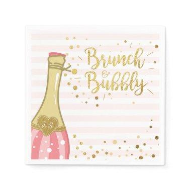 Brunch & Bubbly  Paper Napkin Gold