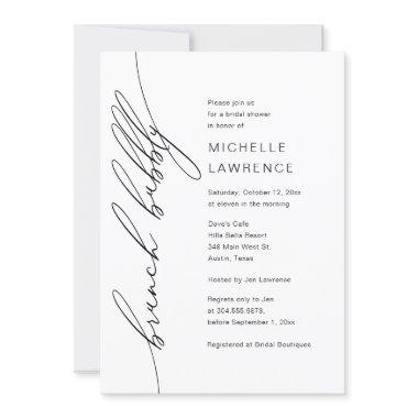 Brunch Bubbly, Bridal Shower Party Celebration Invitations