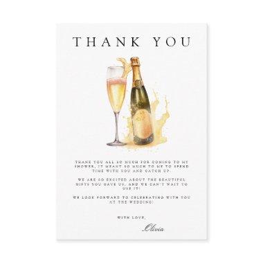 Brunch & Bubbly Bridal Shower Thank You Invitations