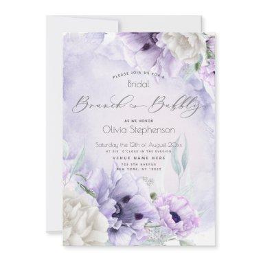 Brunch Bubbly  Watercolor Lilac Poppy