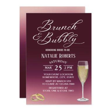 Brunch & Bubbly Burgundy Red Ombre