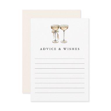 Brunch & Bubbly Champagne Bridal Shower Advice Card