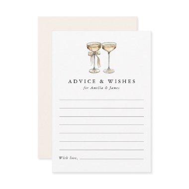 Brunch & Bubbly Champagne Bridal Shower Advice Card