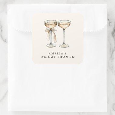 Brunch & Bubbly Champagne  Square Sticker