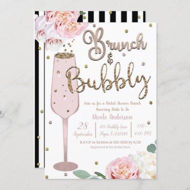 Brunch & Bubbly Champagne Mimosa Bridal Shower Inv Invitations