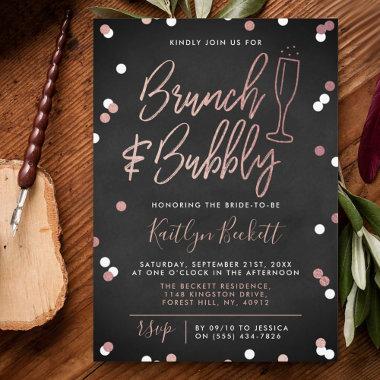 Brunch & Bubbly Confetti Bridal Shower Invitations