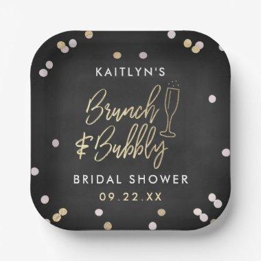 Brunch & Bubbly Confetti  Paper Plates