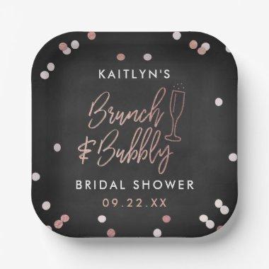 Brunch & Bubbly Confetti  Paper Plates